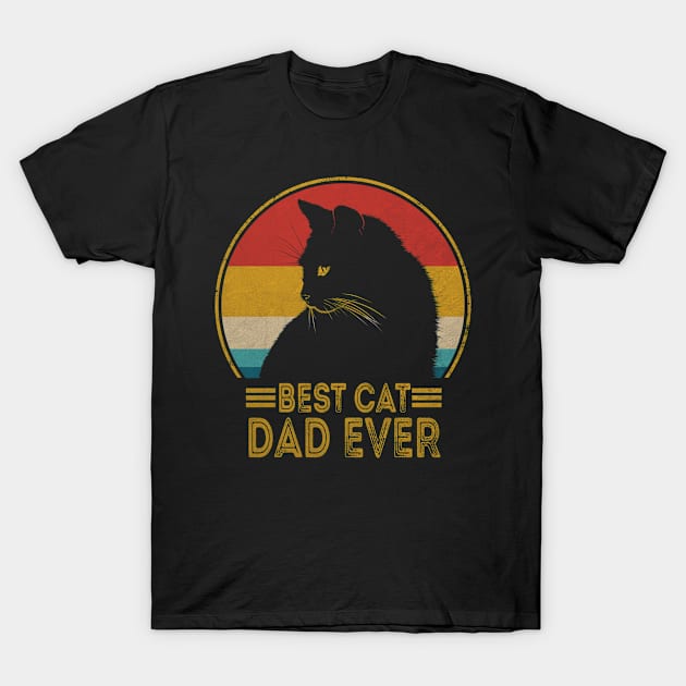 Best Cat Dad Ever Vintage Funny Gift T-Shirt by Gtrx20